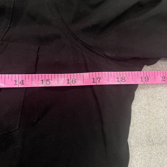 [S]VTG Guess Black Button-Up Shirt Tunic Dress with Gold Chain - Picture 12 of 13